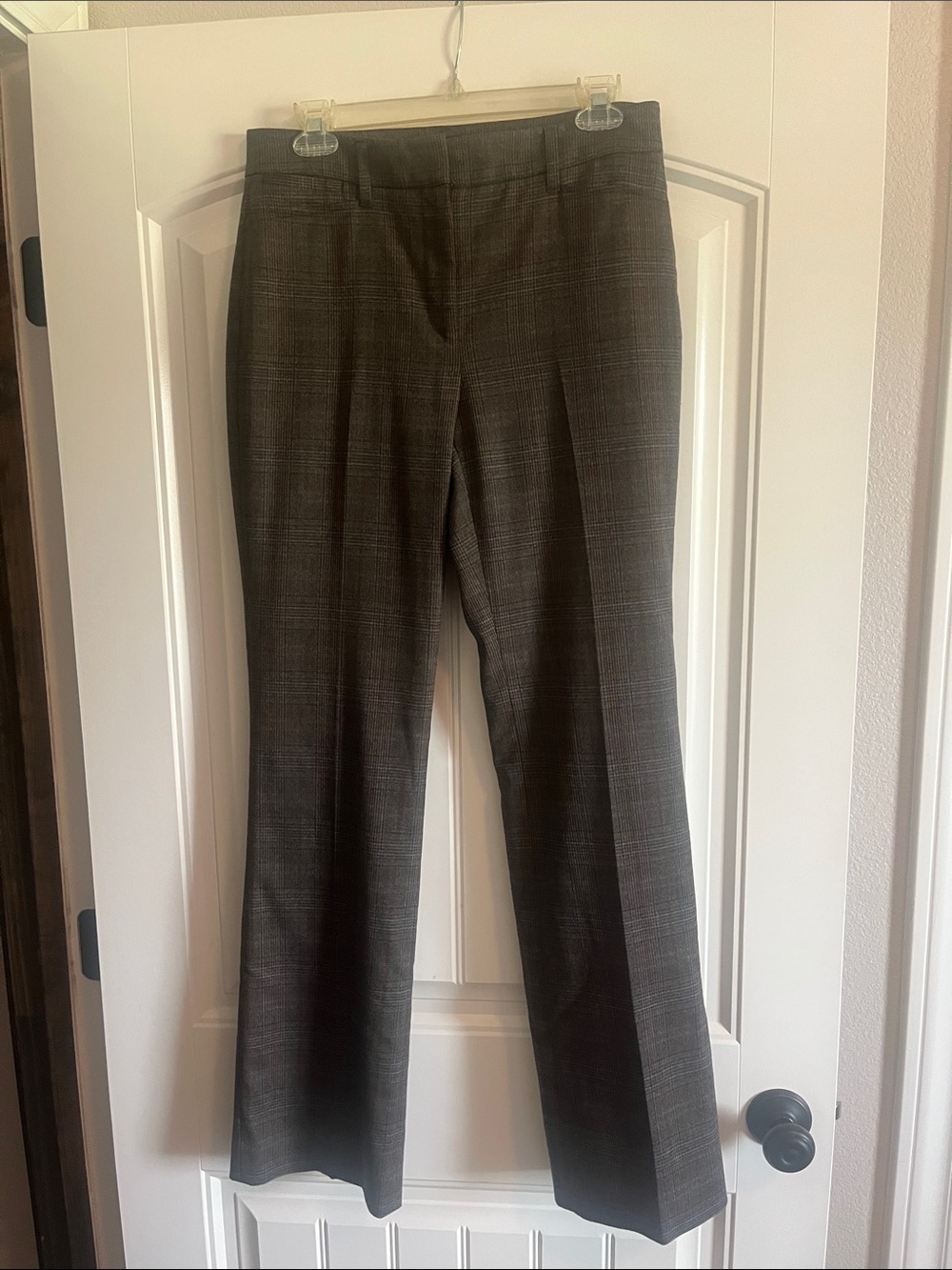 Classic Plaid Women's Dress Pants - Gray